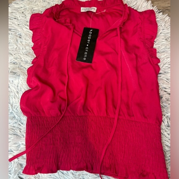Paper Crane Tops - Paper crane pink blouse